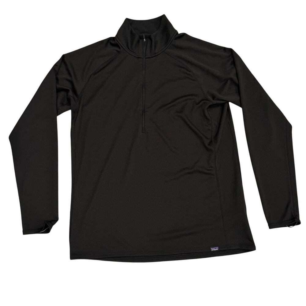 Patagonia Capilene Midweight Zip-Neck Base Layer Black Mens L FA24 EUC
